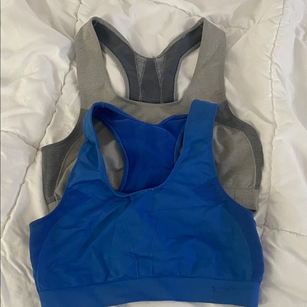 Women's Blue and Gray Sports Bras